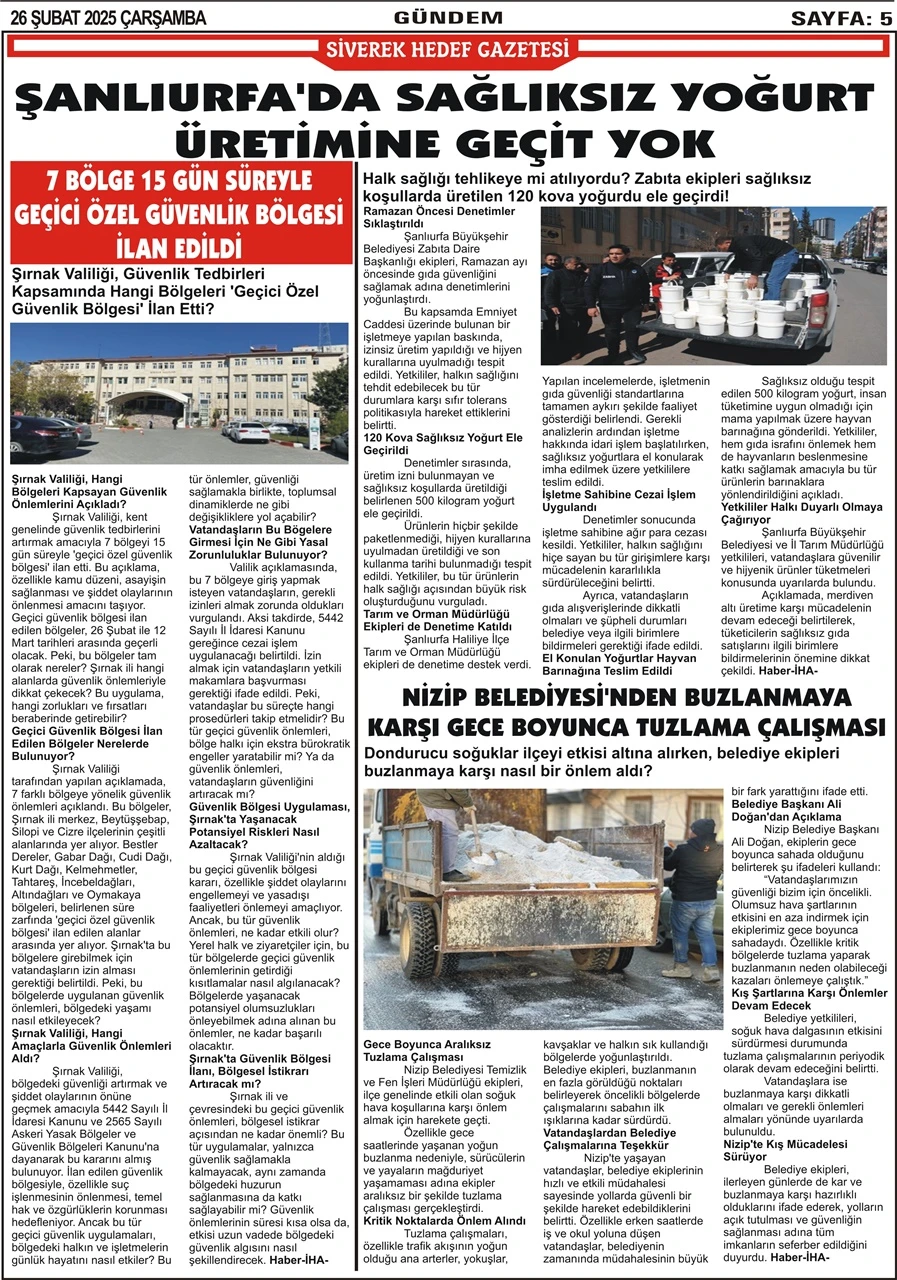 26.02.2025 Tarihli Gazetemiz