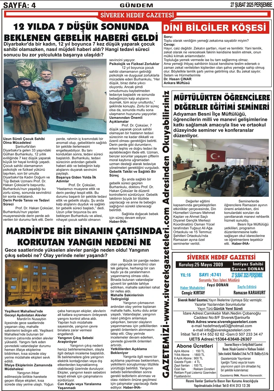 27.02.2025 Tarihli Gazetemiz