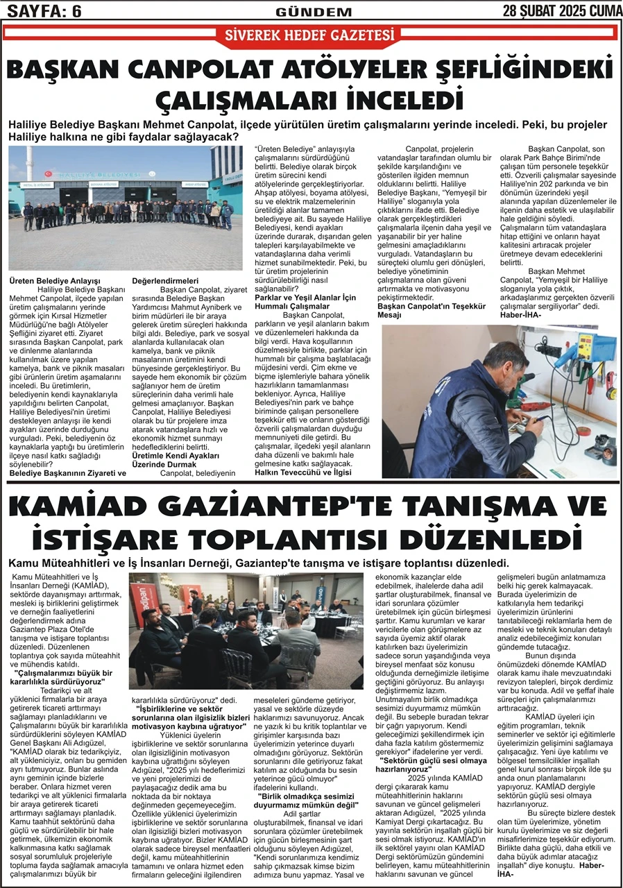 28.02.2025 Tarihli Gazetemiz