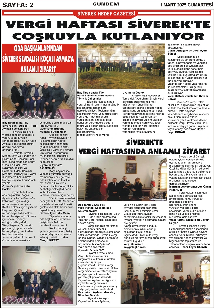 1.03.2025 Tarihli Gazetemiz