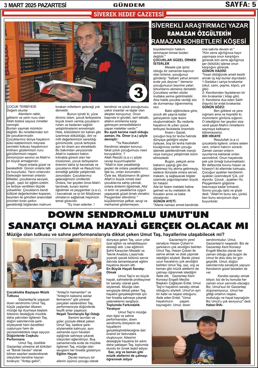 3.03.2025 Tarihli Gazetemiz