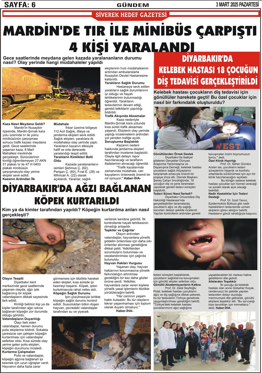 3.03.2025 Tarihli Gazetemiz