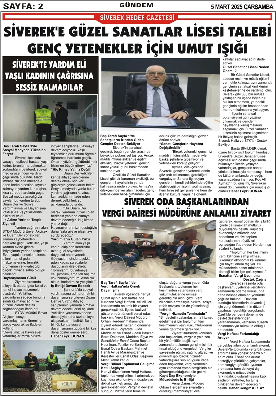 5.03.2025 Tarihli Gazetemiz