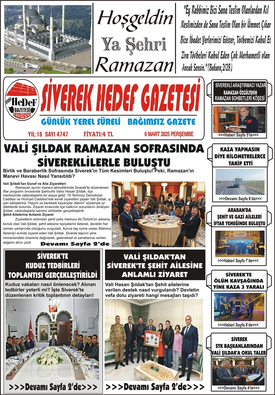 6.03.2025 Tarihli Gazetemiz