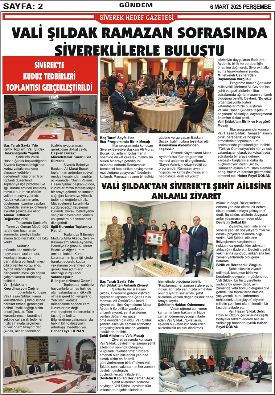 6.03.2025 Tarihli Gazetemiz