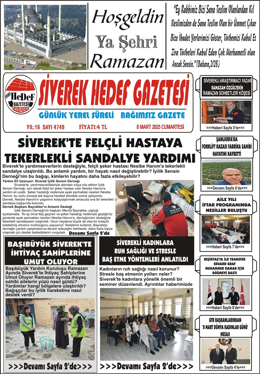 8.03.2025 Tarihl Gazetemiz