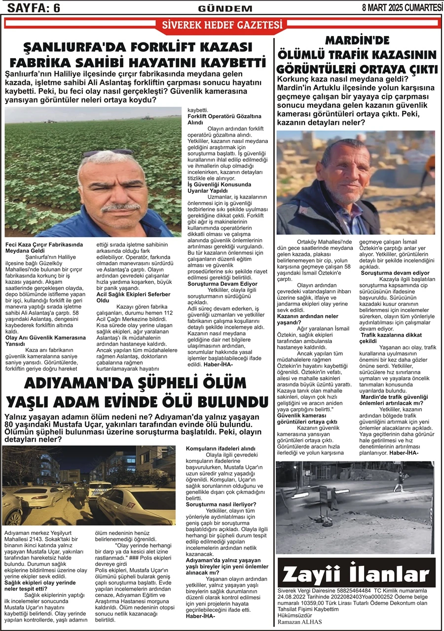 8.03.2025 Tarihl Gazetemiz