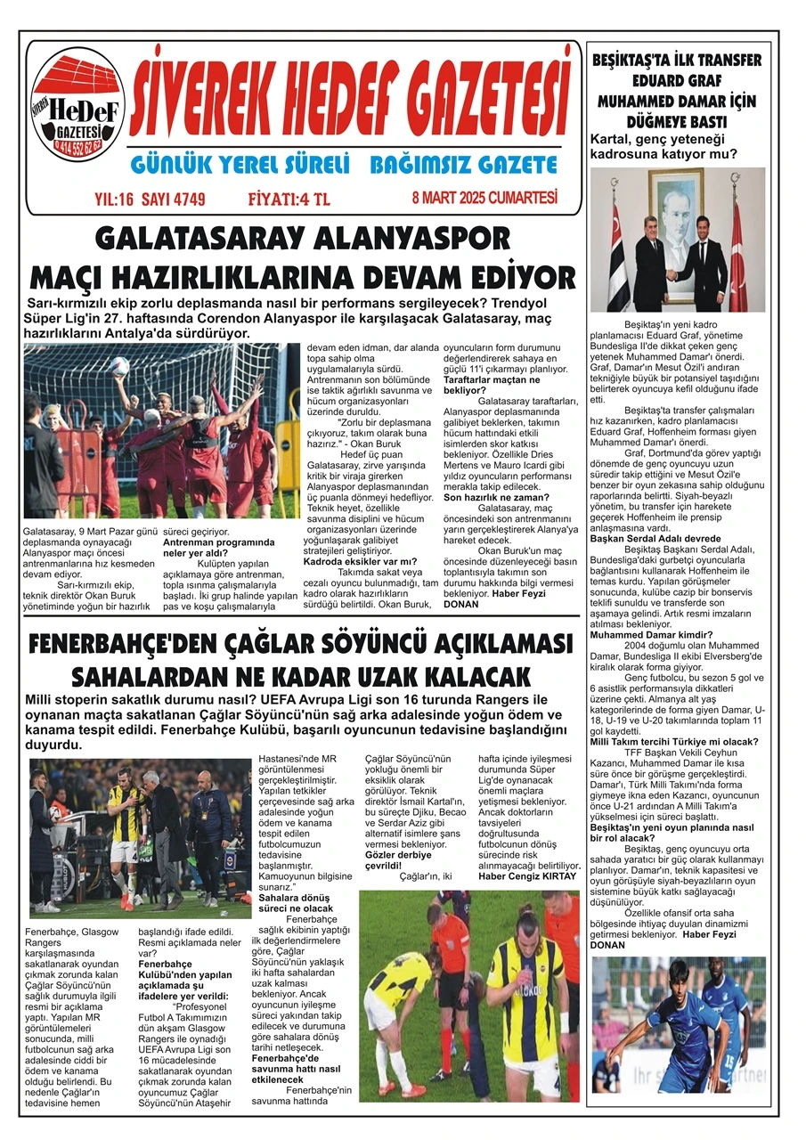 8.03.2025 Tarihl Gazetemiz