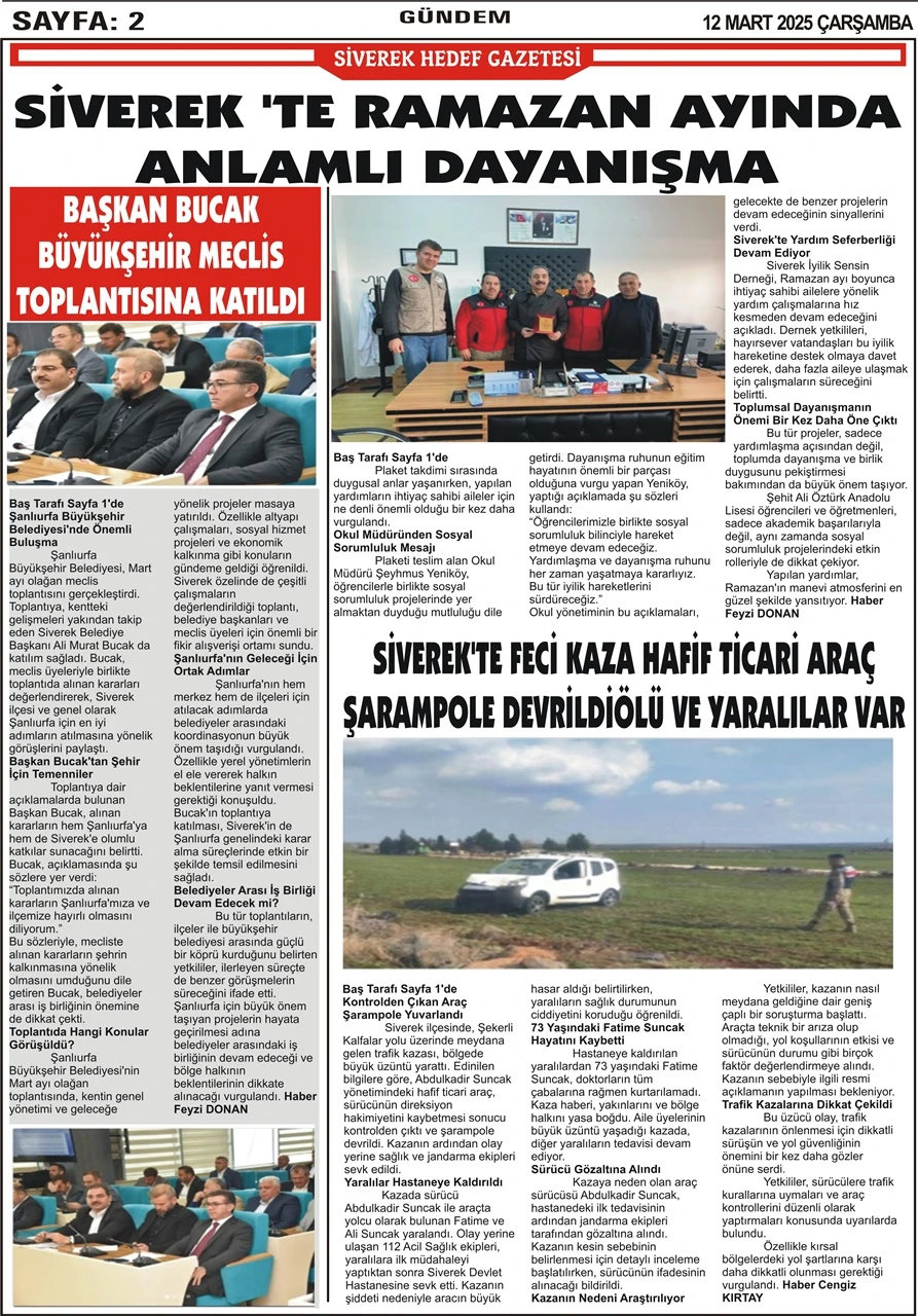 12.03.2025 Tarihli Gazetemiz