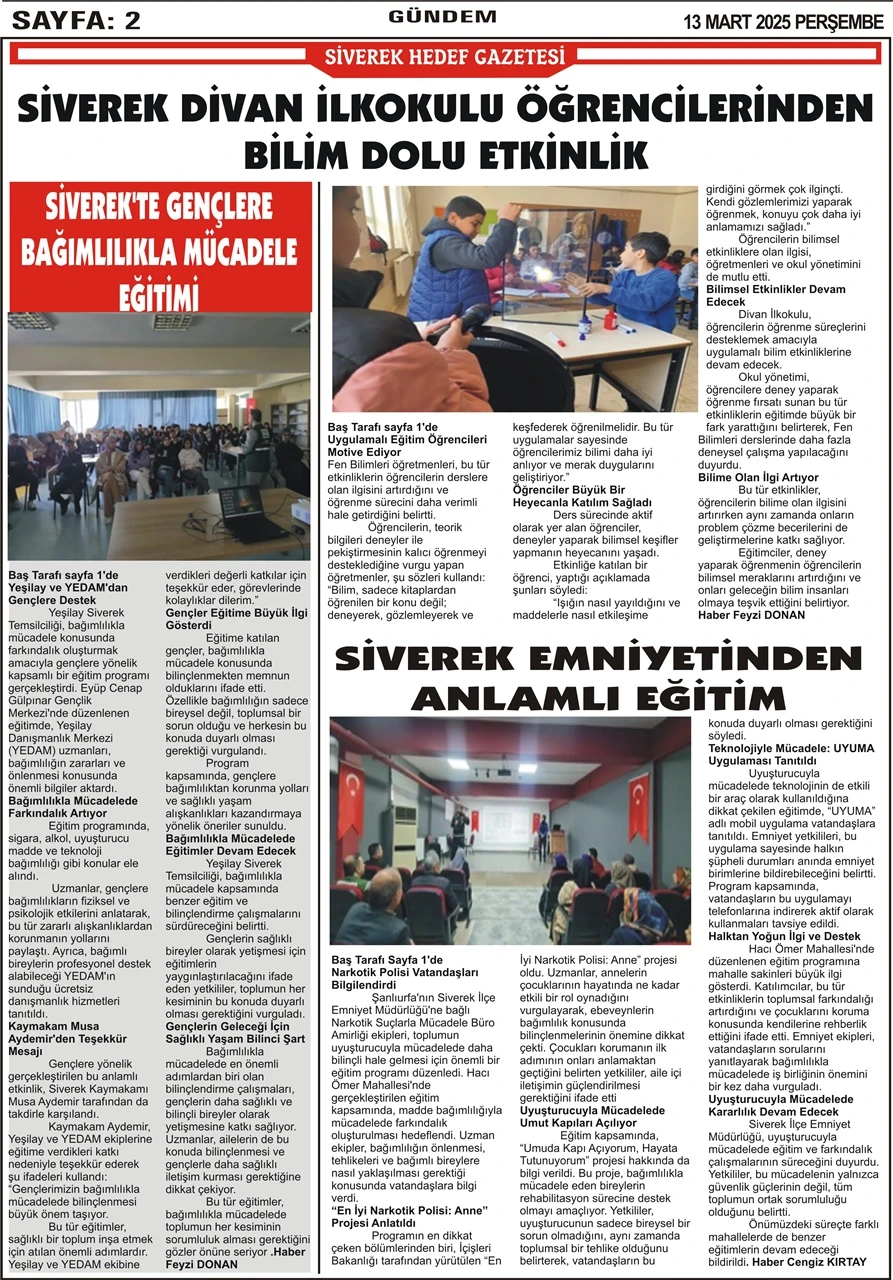 13.03.2025 Tarihli Gazetemiz