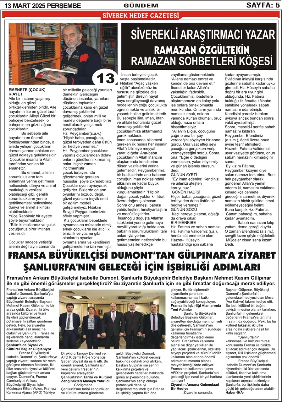 13.03.2025 Tarihli Gazetemiz