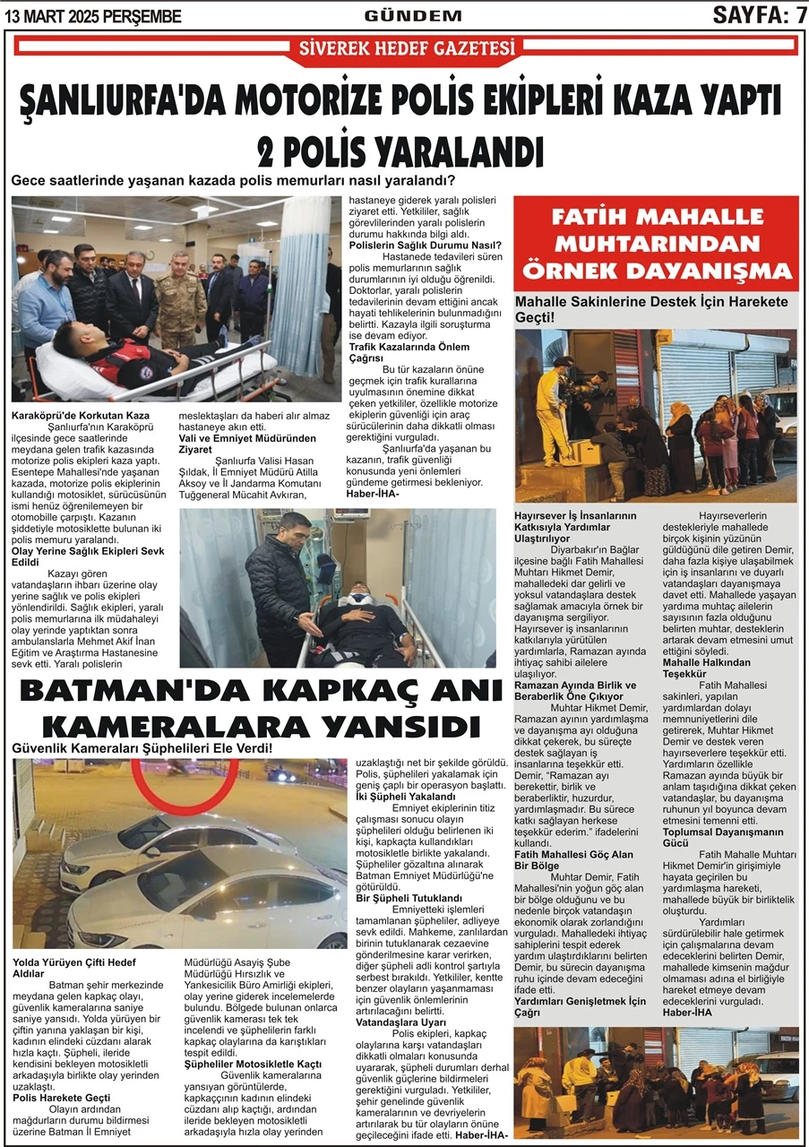 13.03.2025 Tarihli Gazetemiz