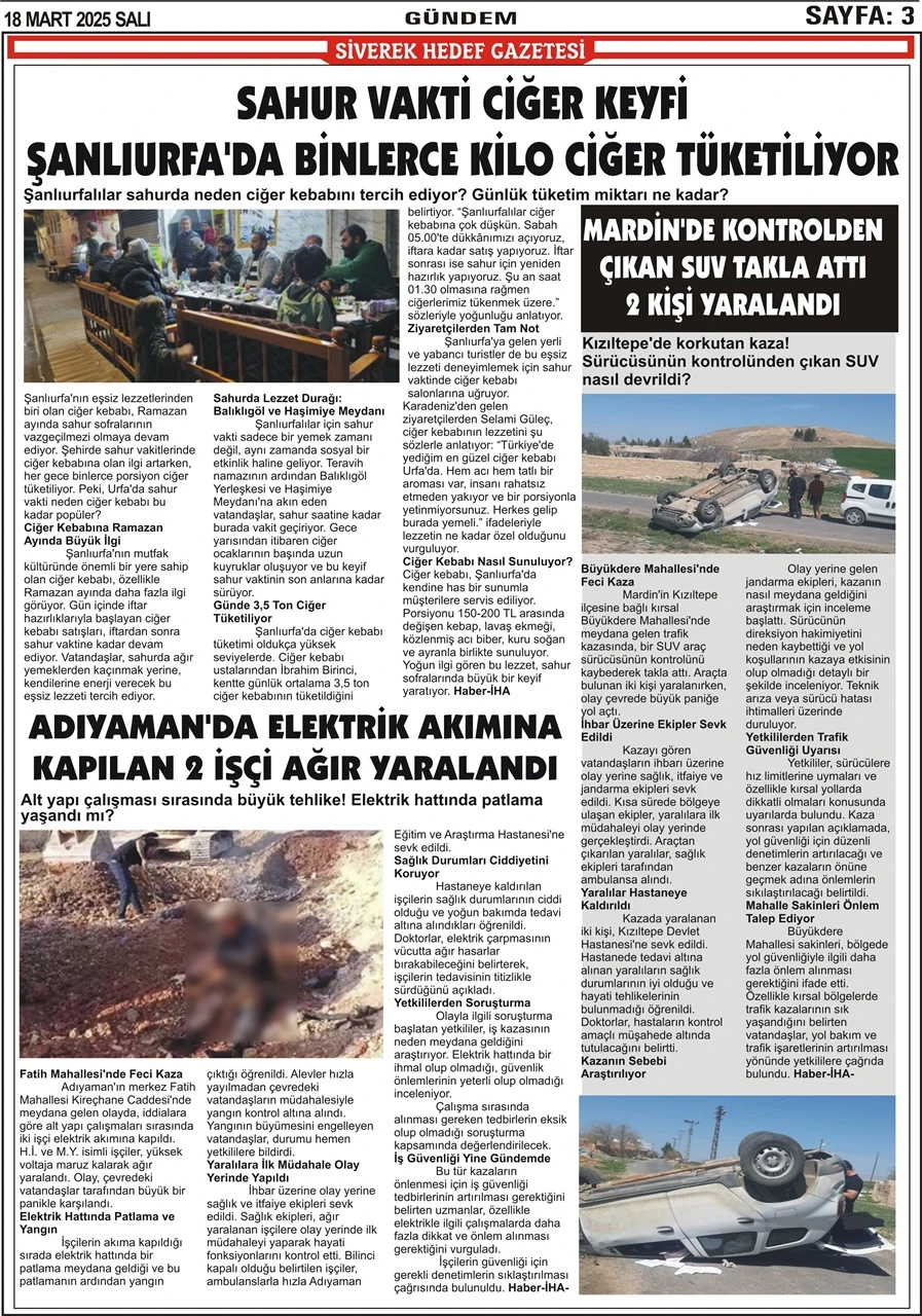 18.03.2025 Tarihli Gazetemiz