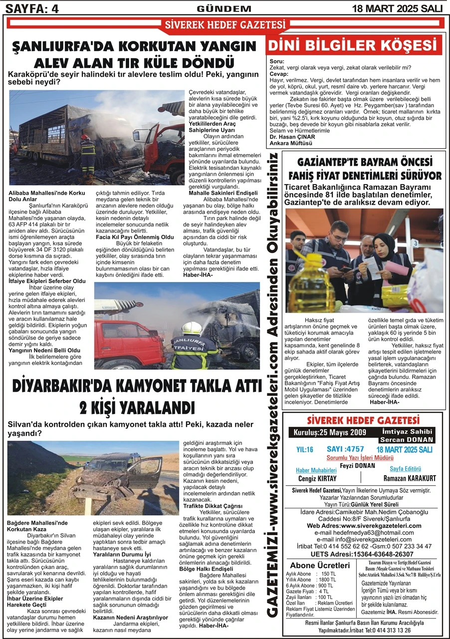 18.03.2025 Tarihli Gazetemiz