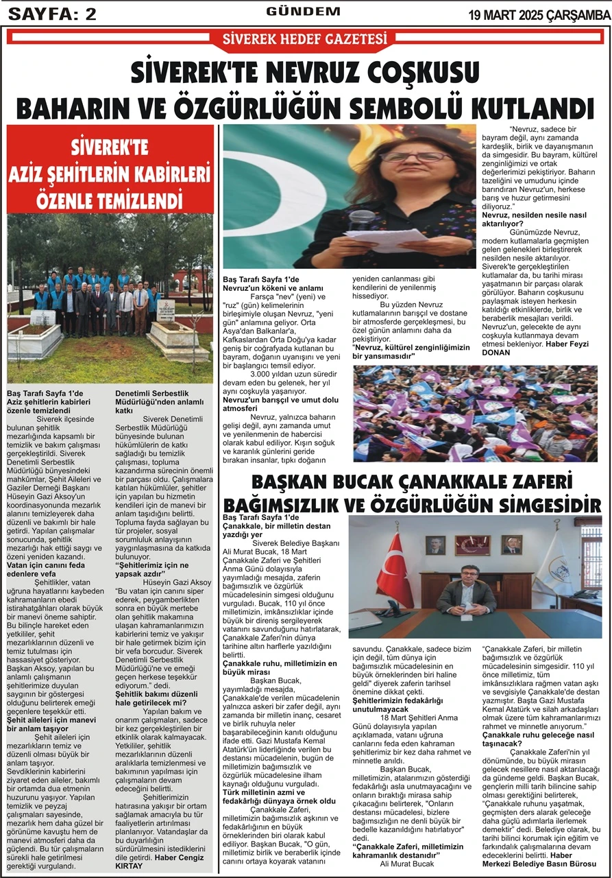 19.03.2025 Tarihli Gazetemiz