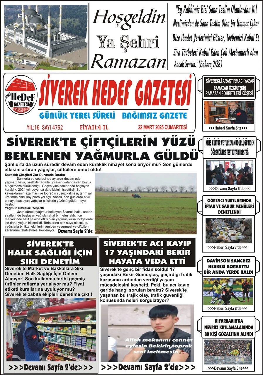 22.03.2025 Tarihli Gazetemiz