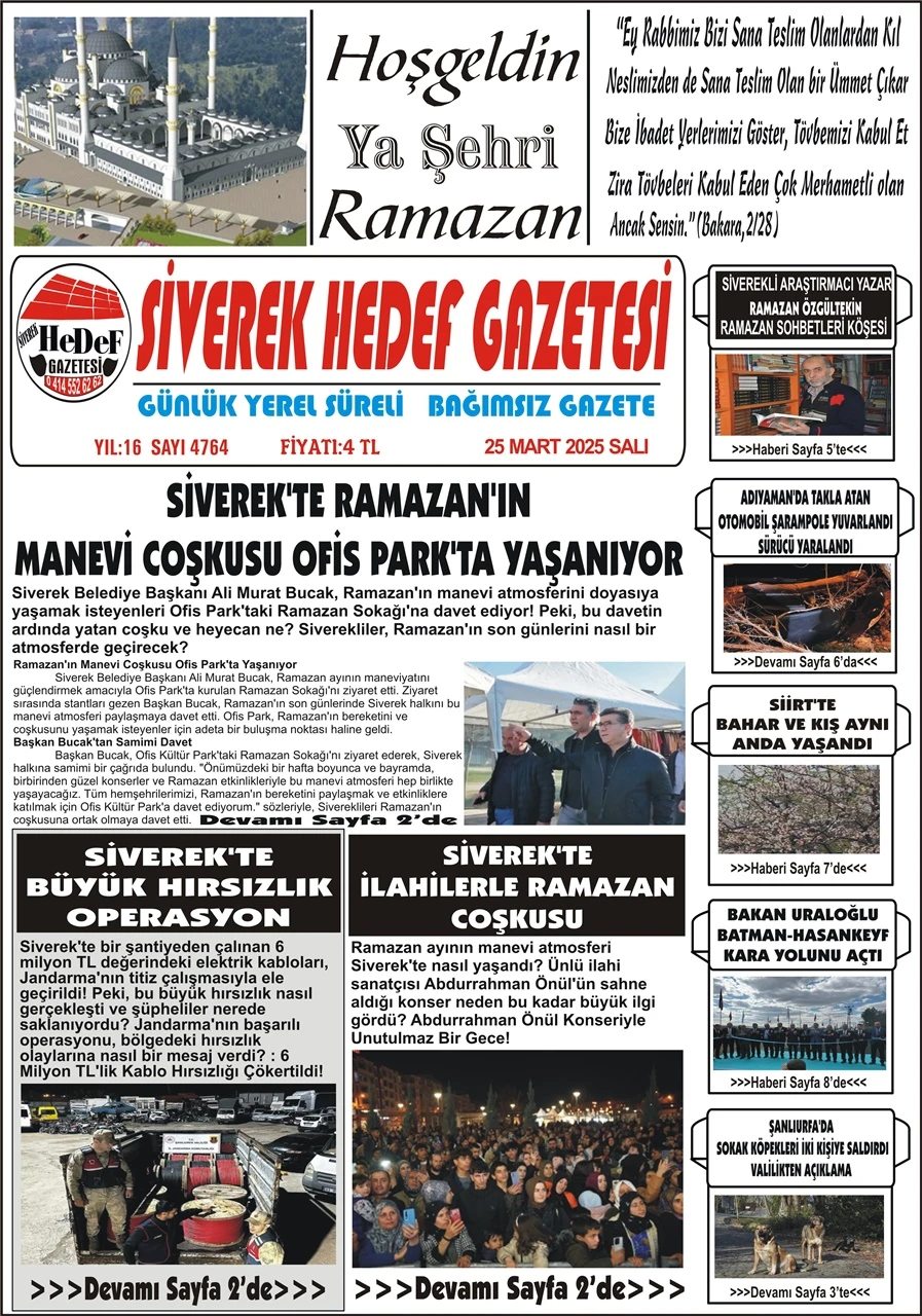 25.03.2025 Tarihli Gazetemiz