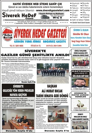 20.09.2024 Tarihli Gazetemiz 