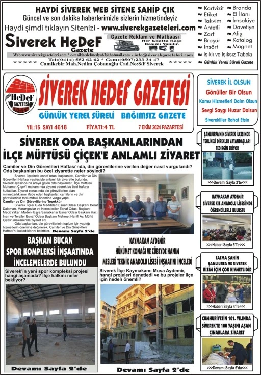 7.10.2024 Tarihli Gazetemiz