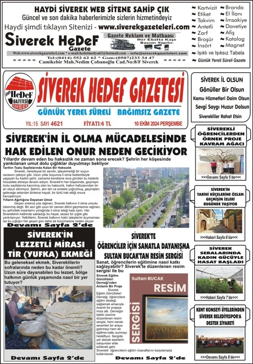 10.10.2024 Tarihli Gazetemiz