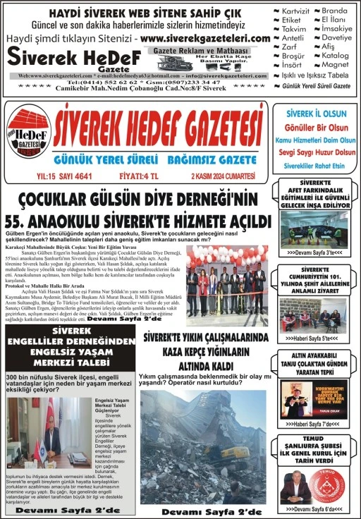 2.11.2024. Tarihli Gazetemiz