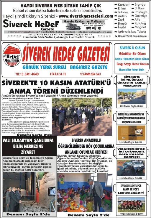 12.11.2024 Tarihli Gazetemiz