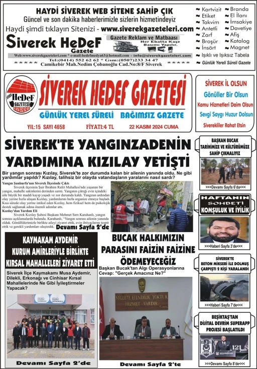 22.11.2024 Tarihli Gazetemiz