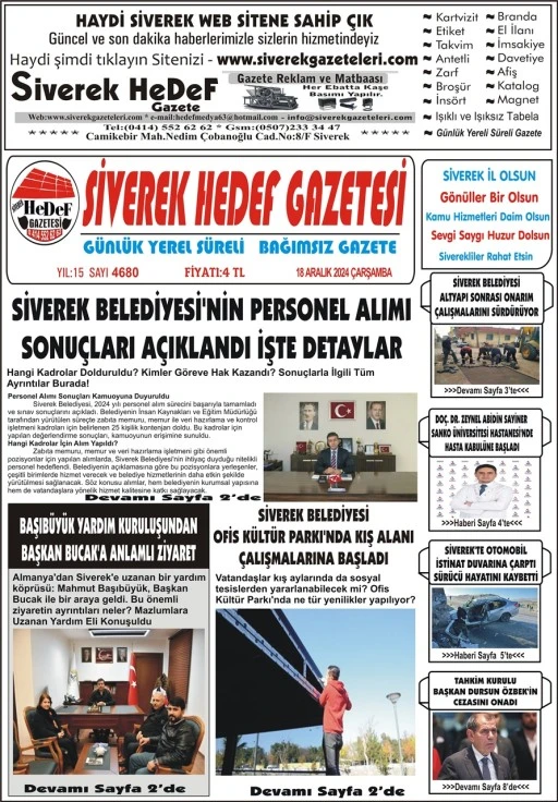 18.12.2024 Tarihli Gazetemiz 