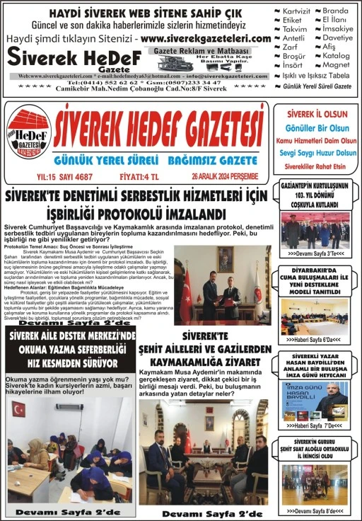 26.12.2024 Tarihli Gazetemiz