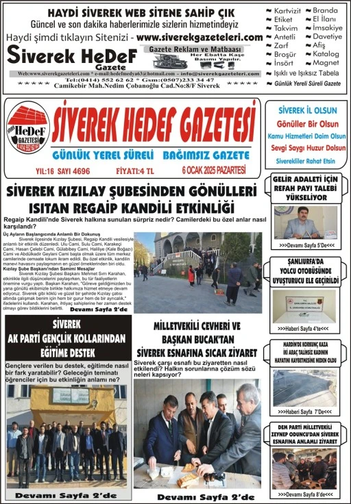 6.01.2025 Tarihli Gazetemiz