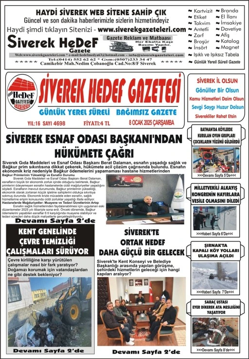 8.01.2025 Tarihli Gazetemiz 