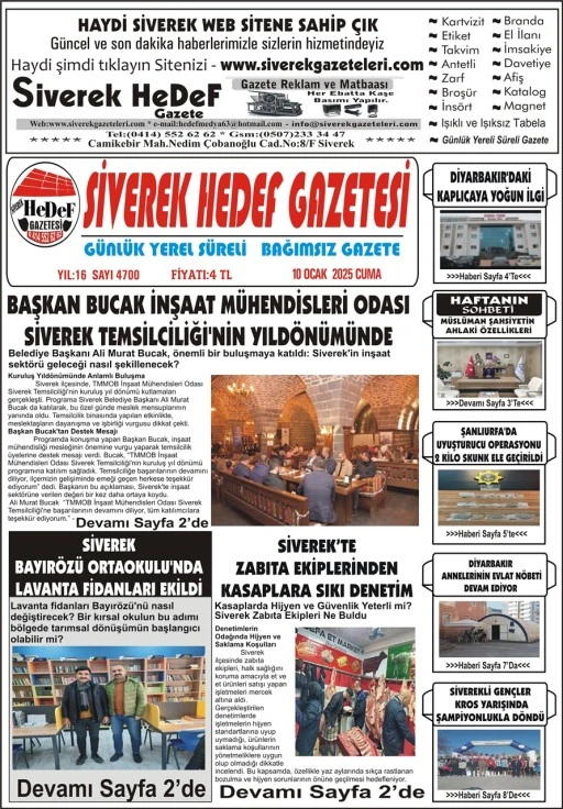 10.01.2025 Tarihli Gazetemiz