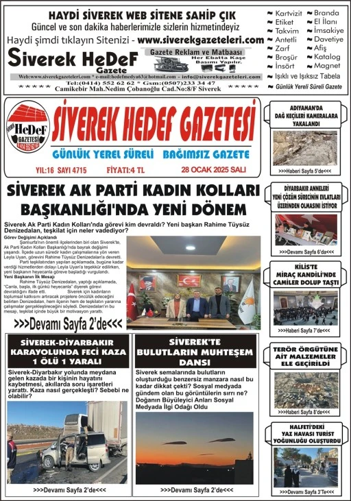 28.01.2025 Tarihli Gazeteöiz