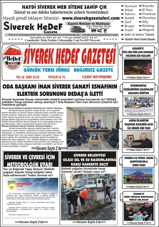 6.02.2025 Tarihli Gazetemiz