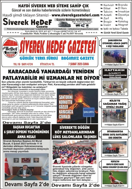 7.02.2025 Tarihli Gazetemiz