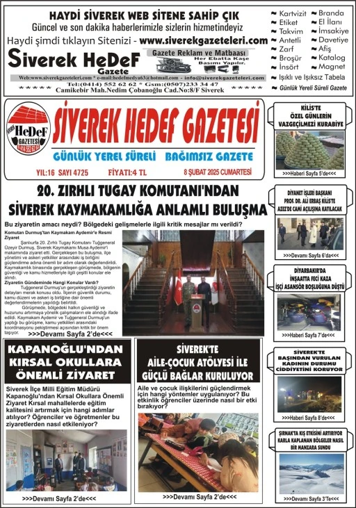 8.02.2025 Tarihli Gazetemiz