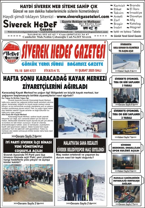 11.02.2025 Tarihli Gazetemiz