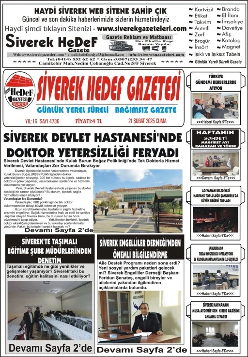 21.02.2025 Tarihli Gazetemiz