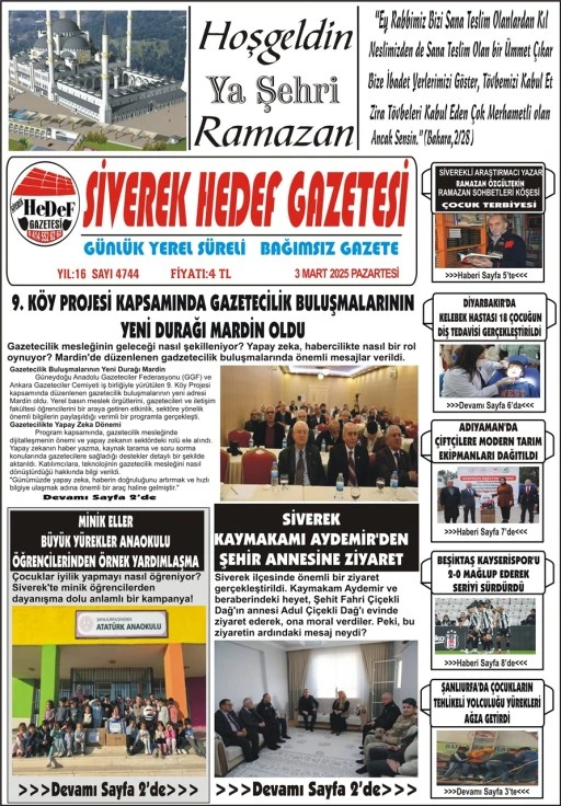 3.03.2025 Tarihli Gazetemiz