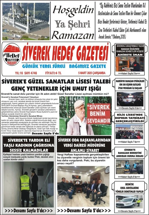 5.03.2025 Tarihli Gazetemiz