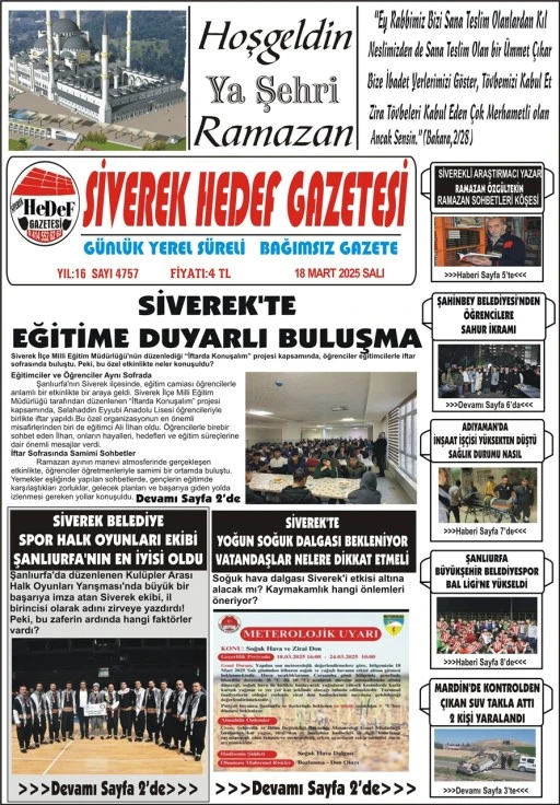 18.03.2025 Tarihli Gazetemiz