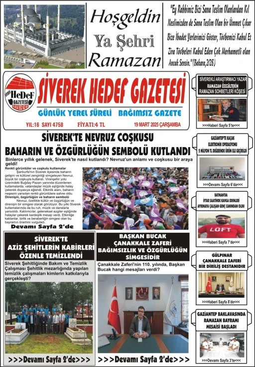 19.03.2025 Tarihli Gazetemiz