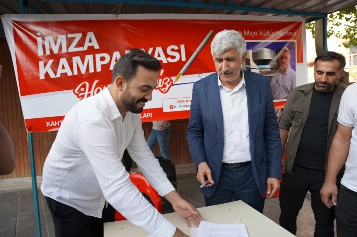 Başkan Hallaç, Kahtalı Mıçe İçin Başlatılan İmza Kampanyasına Destek Verdi