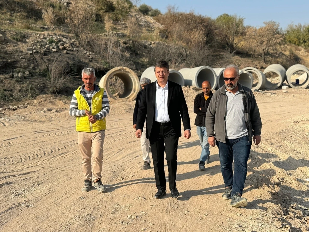 Başkan Tutdere Devam Eden Altyapı Çalışmalarını Yerinde İnceledi