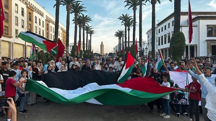 Fas'ta Gazze ile Dayanışma Gösterileri: 46 Şehirde 106 Gösteri Düzenlendi