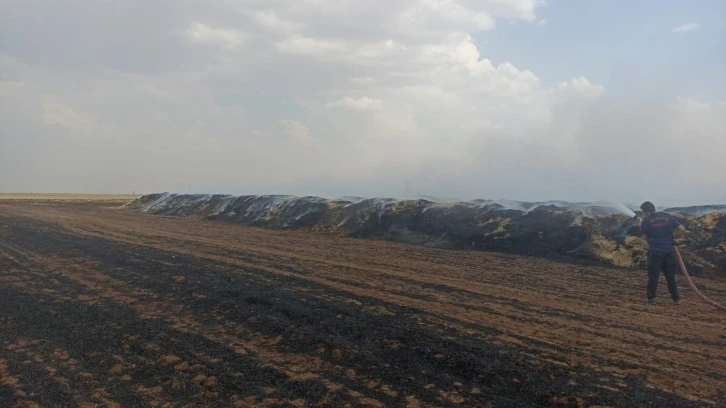 Mardin Artuklu'da Büyük Yangın: 300 Ton Saman Kül Oldu