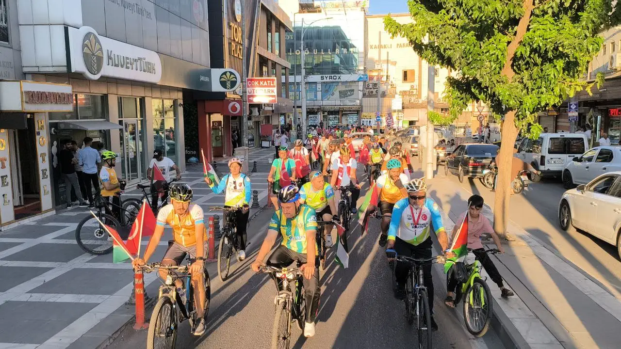 Şanlıurfa’da Gazze İçin Pedallar Çevrildi!