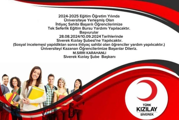 Siverek Kızılay Şubesinden Gençlere Eğitimde Büyük Destek