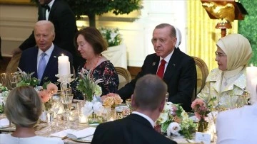 Cumhurbaşkanı Erdoğan ve Eşi, ABD Başkanı Biden'ın Verdiği Resmi Yemeğe Katıldı