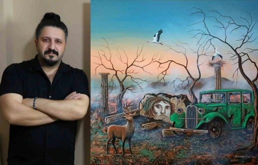 Ressam Selman Uzun'un &quot;Sessiz Tanıklar&quot; Sergisinde Sanatseverlerle Buluşuyor